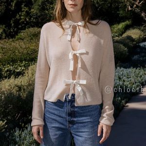 Zara BOWS KNIT CARDIGAN
